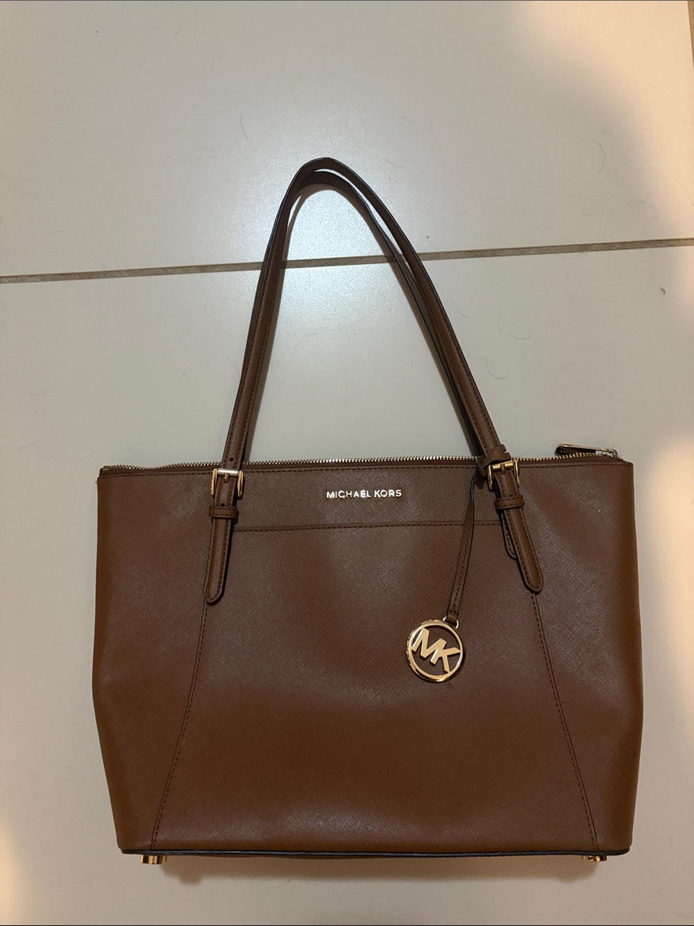 Michael Kors Chestnut Brown Saffiano Leather Tote